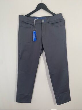 Twillory Men's Charcoal Slim Chinos Golf Performance Pants 32x32